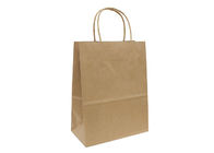 Custom Kraft Paper Bags With Handles For Shopping / Gift / Wedding