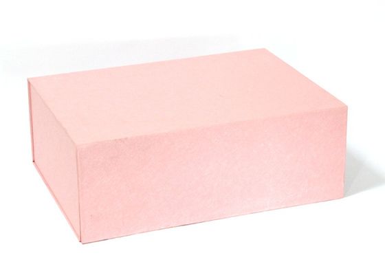 गुलाबी आयत फोल्डेबल पुनर्नवीनीकरण कागज उपहार बक्से